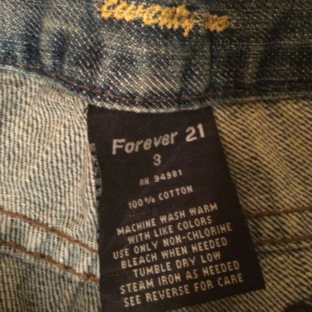Forever 21 100% Cotton Denim Jeans - Picture 4 of 9